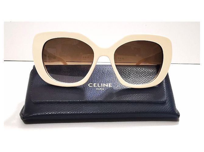 Gafas de sol Céline Triomphe marfil ovaladas - CL40226U 25F Crema - vista 15