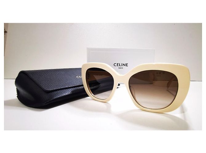 Gafas de sol Céline Triomphe marfil ovaladas - CL40226U 25F Crema - vista 16