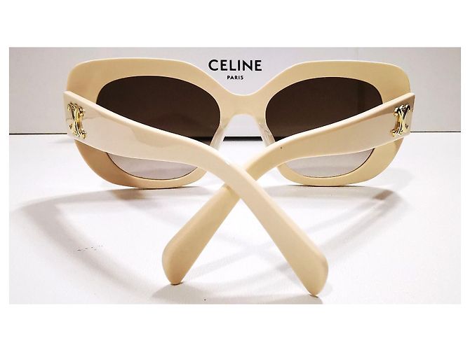 Gafas de sol Céline Triomphe marfil ovaladas - CL40226U 25F Crema - vista 5
