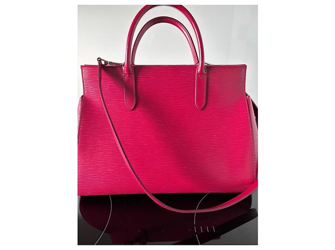 Borsa a mano Louis Vuitton Marly MM Epi Fucsia Fuschia - vista 3