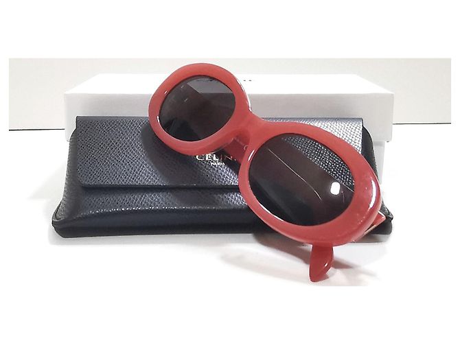 Gafas de sol Céline Triomphe rojo coral ovaladas - CL40194U 66A - vista 12