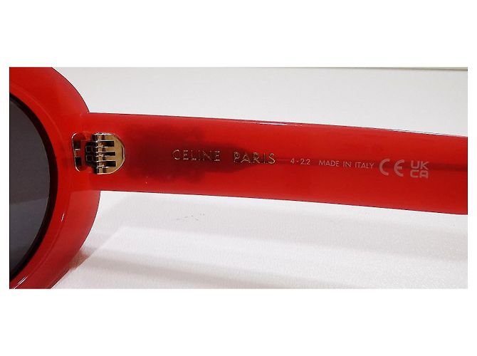 Gafas de sol Céline Triomphe rojo coral ovaladas - CL40194U 66A - vista 18