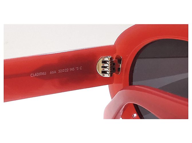 Gafas de sol Céline Triomphe rojo coral ovaladas - CL40194U 66A - vista 19
