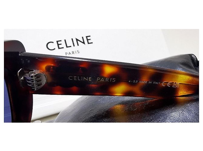 Gafas de sol rectangulares Céline Triomphe marrón carey - CL40216U 53A Castaño - vista 19