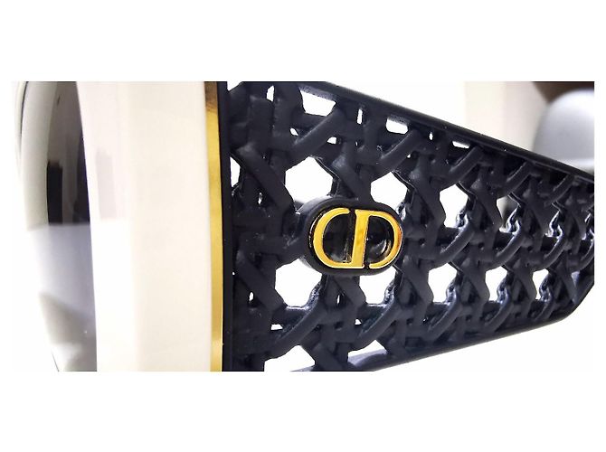 Christian Dior Occhiali da sole Dior Papillon bianchi e neri - VeryDior S1F 54A0 Nero Bianco - vista 12