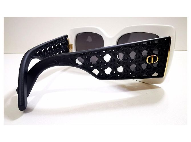 Christian Dior Occhiali da sole Dior Papillon bianchi e neri - VeryDior S1F 54A0 Nero Bianco - vista 13