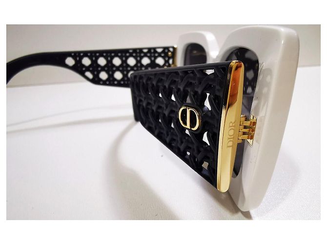 Christian Dior Occhiali da sole Dior Papillon bianchi e neri - VeryDior S1F 54A0 Nero Bianco - vista 14