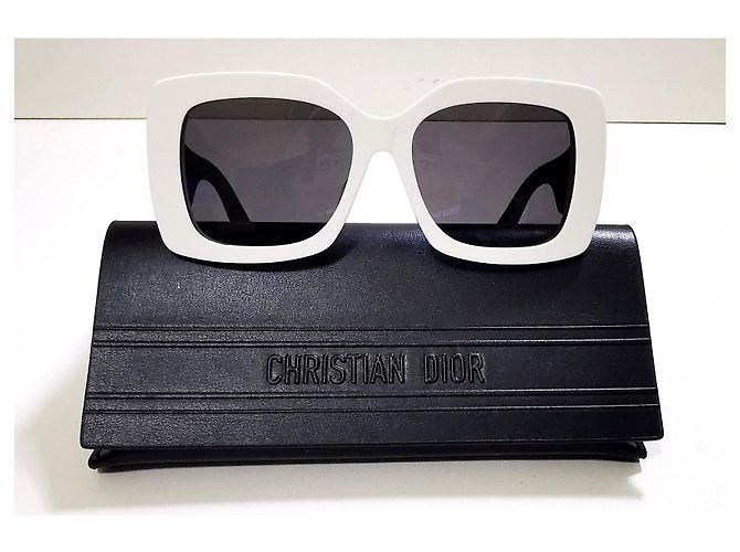 Christian Dior Occhiali da sole Dior Papillon bianchi e neri - VeryDior S1F 54A0 Nero Bianco - vista 16