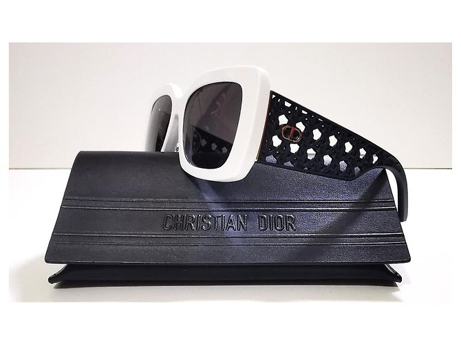 Christian Dior Occhiali da sole Dior Papillon bianchi e neri - VeryDior S1F 54A0 Nero Bianco - vista 17