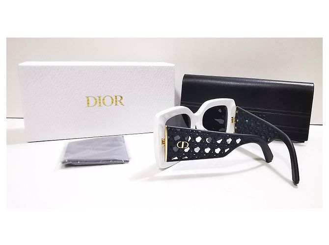 Christian Dior Occhiali da sole Dior Papillon bianchi e neri - VeryDior S1F 54A0 Nero Bianco - vista 18