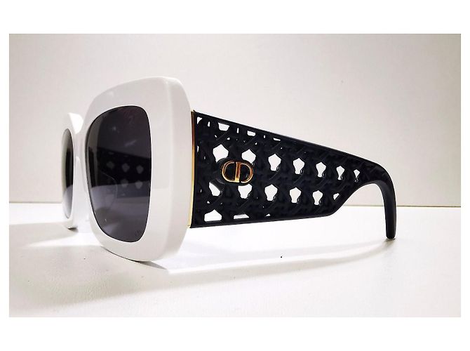 Christian Dior Occhiali da sole Dior Papillon bianchi e neri - VeryDior S1F 54A0 Nero Bianco - vista 2