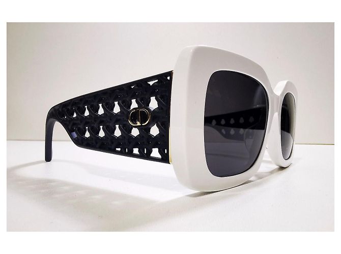 Christian Dior Occhiali da sole Dior Papillon bianchi e neri - VeryDior S1F 54A0 Nero Bianco - vista 4