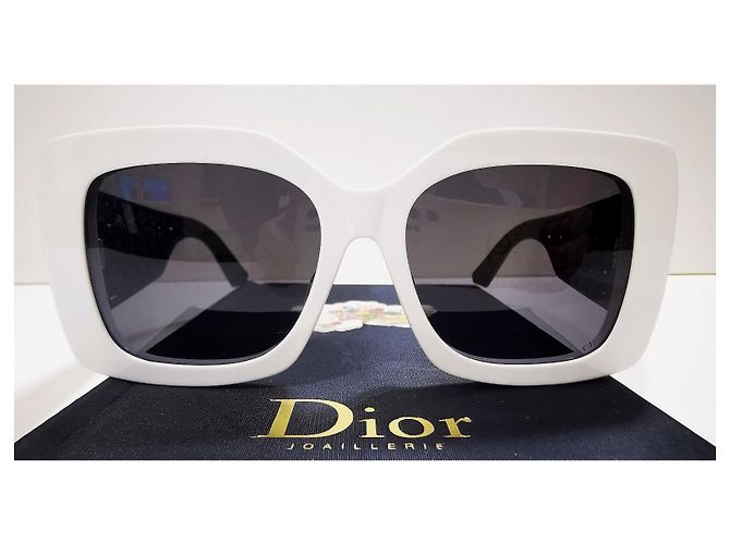 Christian Dior Occhiali da sole Dior Papillon bianchi e neri - VeryDior S1F 54A0 Nero Bianco - vista 7