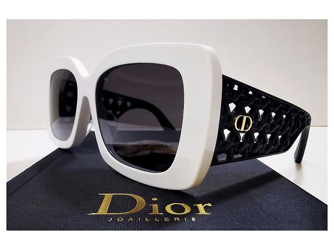 Christian Dior Occhiali da sole Dior Papillon bianchi e neri - VeryDior S1F 54A0 Nero Bianco - vista 8