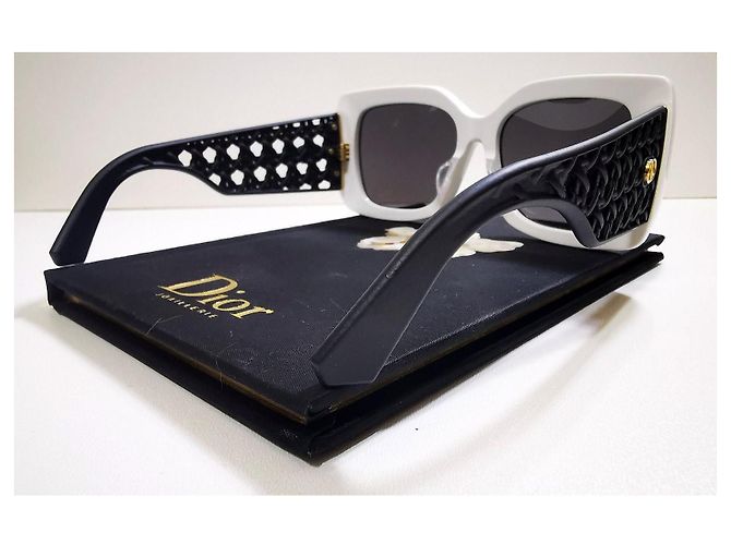 Christian Dior Occhiali da sole Dior Papillon bianchi e neri - VeryDior S1F 54A0 Nero Bianco - vista 9