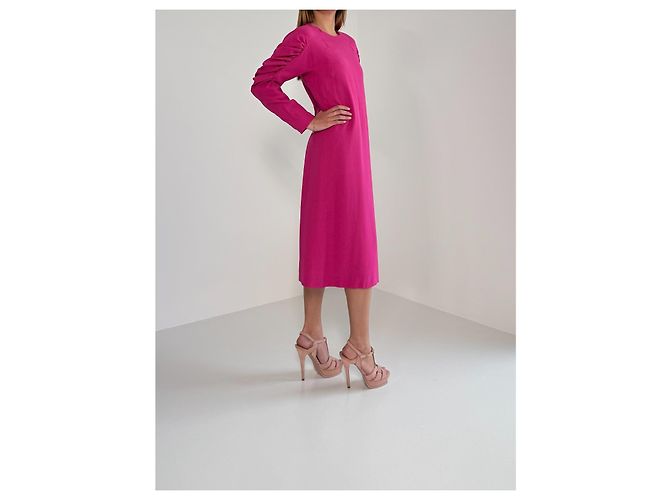 Vestido rosa de viscosa Dries Van Noten - vista 3