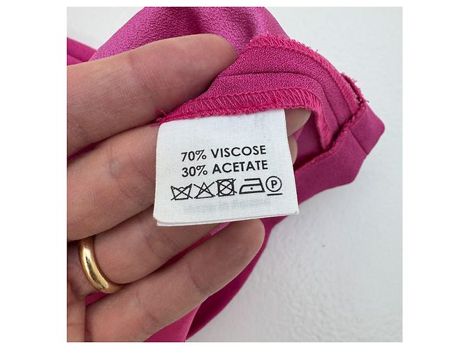 Vestido rosa de viscosa Dries Van Noten - vista 5