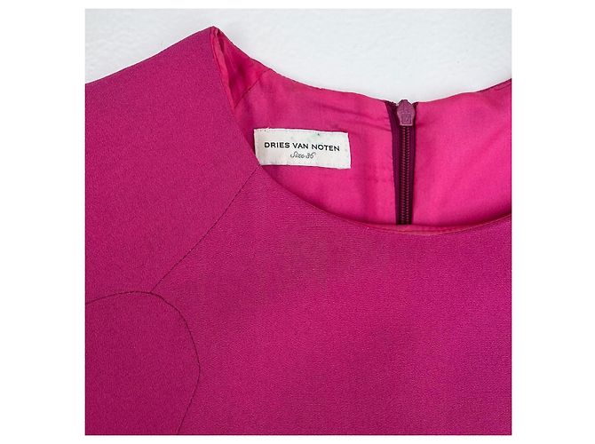Vestido rosa de viscosa Dries Van Noten - vista 6