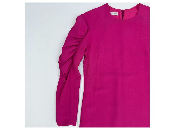 Vestido rosa de viscosa Dries Van Noten - vista 7