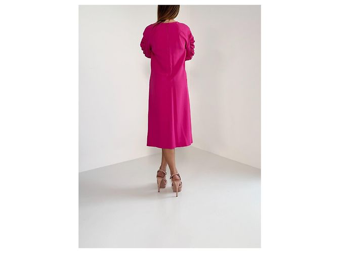 Vestido rosa de viscosa Dries Van Noten - vista 8