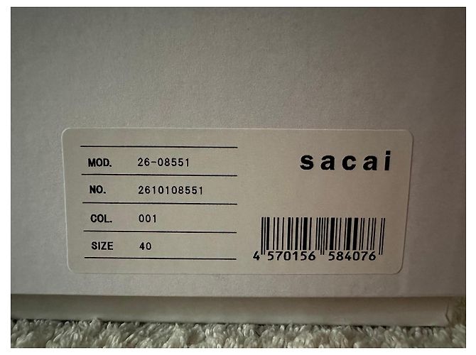 Stivaletti Sacai in Pelle Nera con Zip e Fiocco Nero - vista 12