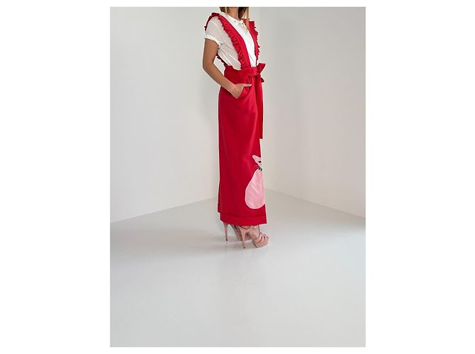 Autre Marque Mono rojo de lana Vivetta con volantes Roja - vista 4