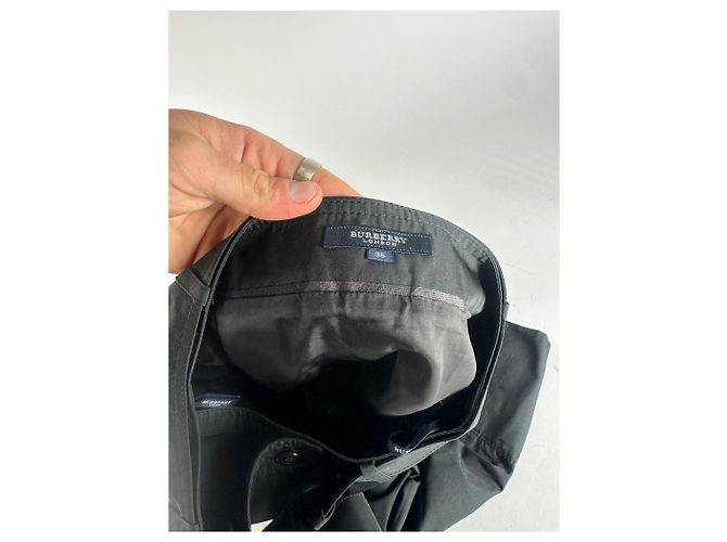 Vintage Burberry Polyester Gürtelrock Schwarz M - Ansicht 10