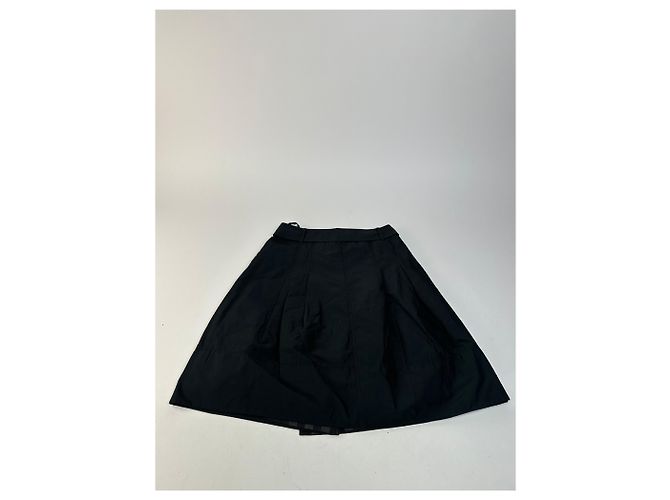 Vintage Burberry Polyester Gürtelrock Schwarz M - Ansicht 9