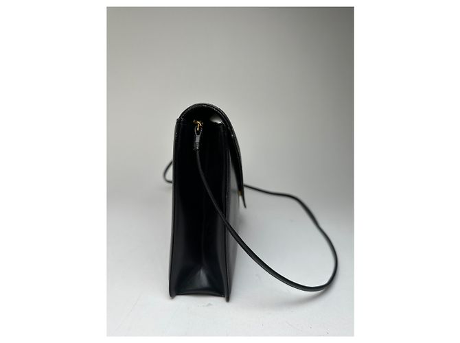 Vintage Givenchy asymmetrische Leder-Schultertasche schwarz - Ansicht 10