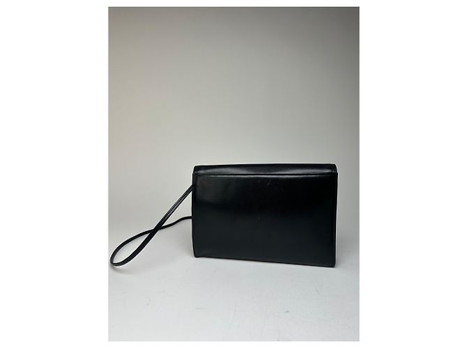 Vintage Givenchy asymmetrische Leder-Schultertasche schwarz - Ansicht 2