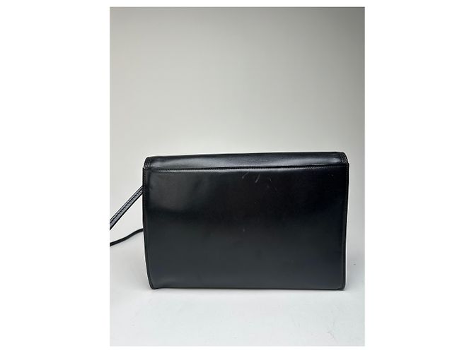 Vintage Givenchy asymmetrische Leder-Schultertasche schwarz - Ansicht 9