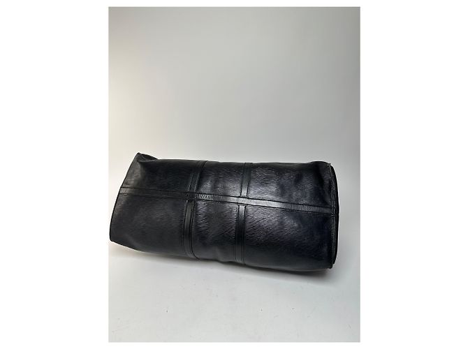 Keepall Vintage Louis Vuitton EPI Pelle 60 Keepball Nero - vista 15
