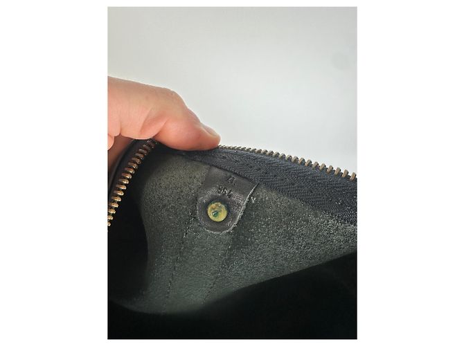 Keepall Vintage Louis Vuitton EPI Pelle 60 Keepball Nero - vista 5