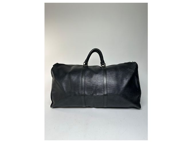 Keepall Vintage Louis Vuitton EPI Pelle 60 Keepball Nero - vista 9