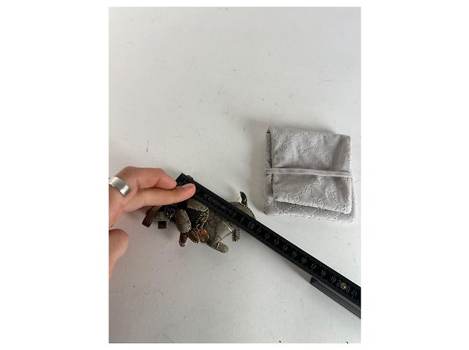 Pendente per Cani in Pelle Monogramma Vintage Gucci Grigio - vista 6