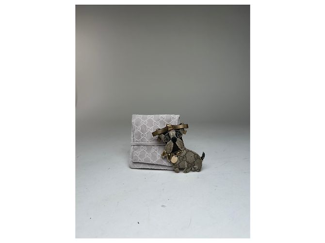 Pendente per Cani in Pelle Monogramma Vintage Gucci Grigio - vista 9