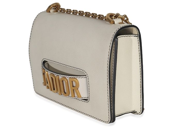 Borsa a tracolla J'Adior in pelle di vitello grana bianca Christian Dior - vista 3