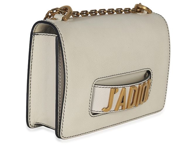 Borsa a tracolla J'Adior in pelle di vitello grana bianca Christian Dior - vista 4