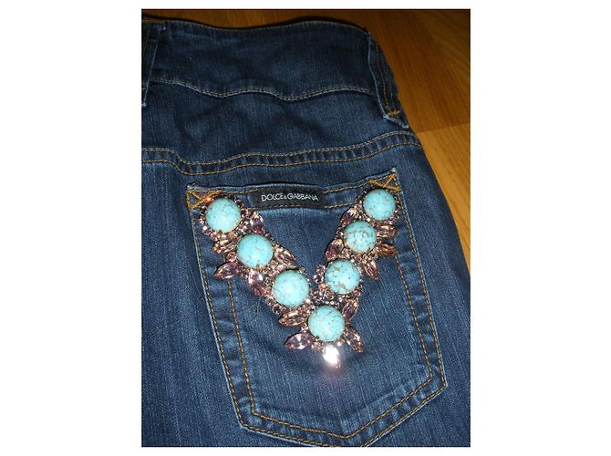 Vaqueros de algodón azules Dolce & Gabbana Talla 38 - vista 4