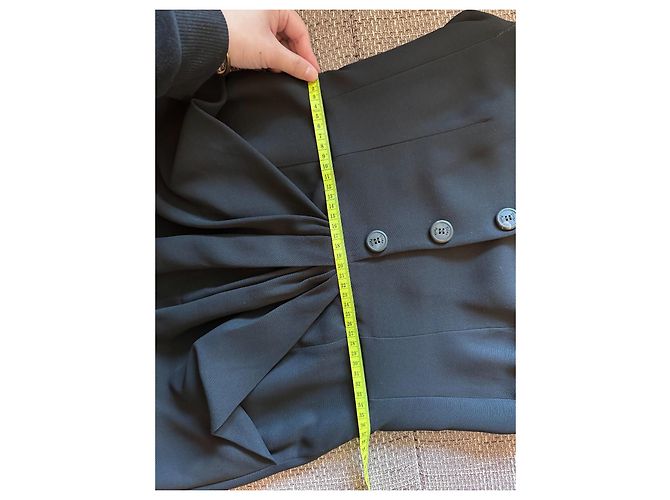 Christian Dior Kleid aus schwarzer Seide - Ansicht 12