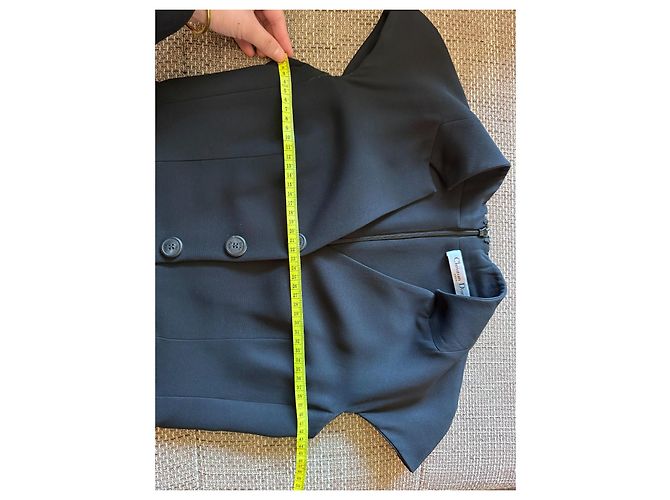Christian Dior Kleid aus schwarzer Seide - Ansicht 13