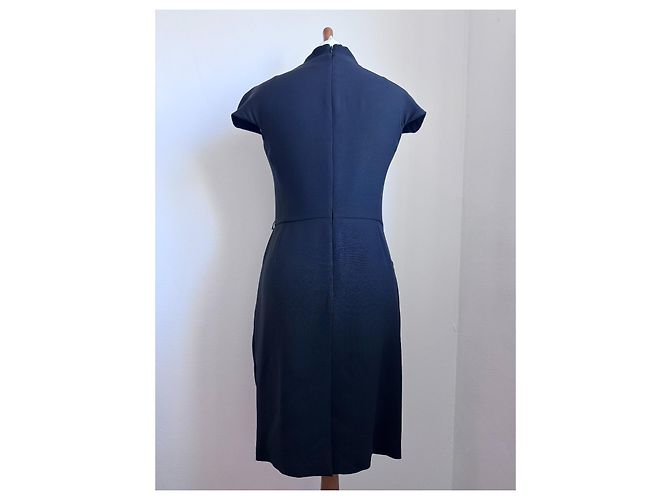 Christian Dior Kleid aus schwarzer Seide - Ansicht 5
