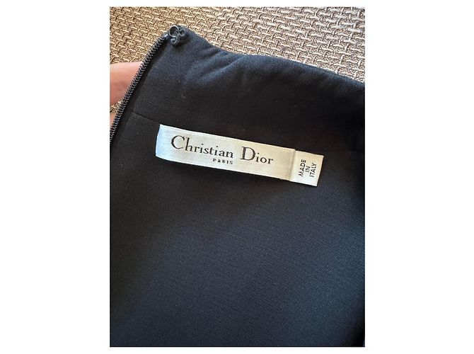 Christian Dior Kleid aus schwarzer Seide - Ansicht 8