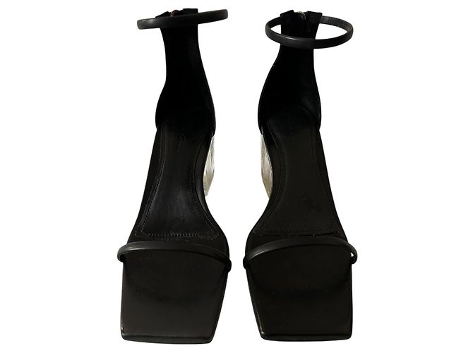 Sandali Rick Owens neri con tacco trasparente Nero - vista 2