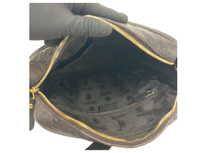 Borsa a spalla in pelle marrone Gucci - vista 9