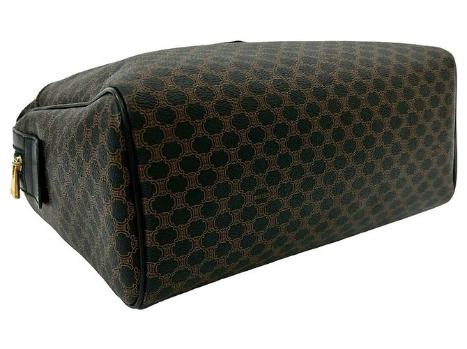 Céline CELINE Vintage Macadam Blazon Triomphe Muster Handtasche Braun Schwarz - Ansicht 7