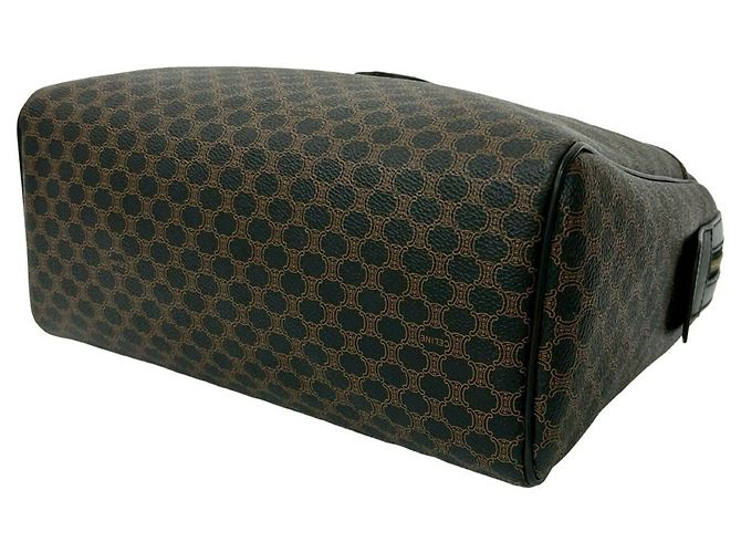 Céline CELINE Vintage Macadam Blazon Triomphe Muster Handtasche Braun Schwarz - Ansicht 8