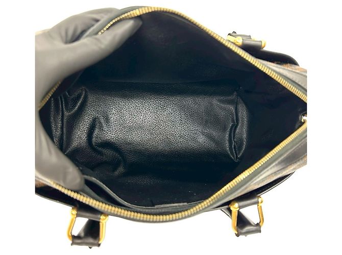 Céline CELINE Vintage Macadam Blazon Triomphe Muster Handtasche Braun Schwarz - Ansicht 9