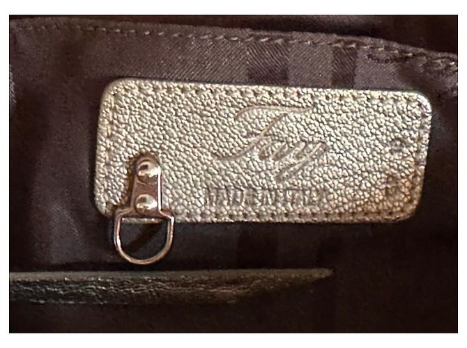Borsa Fay in pelle dorata D'oro - vista 2