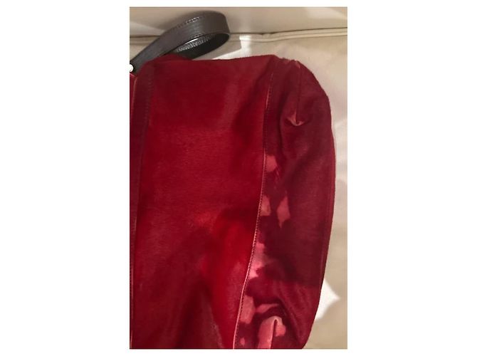 Borsa a tracolla Marni in pelle di vitello rossa Rosso - vista 5